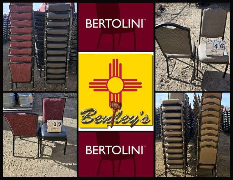 2909-NM Bertolina & Comfort Foam Stacking Chairs Online Auction