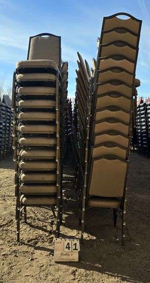 COMFORT FOAM STACKABLE CHAIRS - BROWN (24X MONEY)