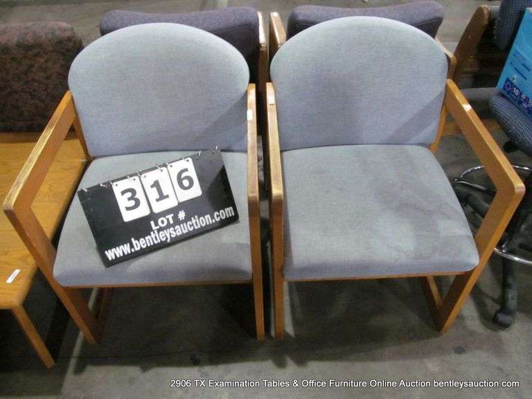 5 - UPHOLSTERED SIDE CHAIRS W/ ATTACHED TABLE, 5 X MONEY