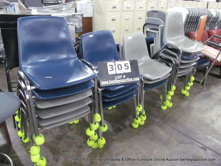 19- METAL FRAME POLY CLASSROOM CHAIRS - 19 X MONEY