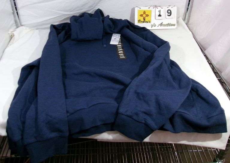 MM DARK BLUE PULLOVER HOODIE, SIZE 4XL
