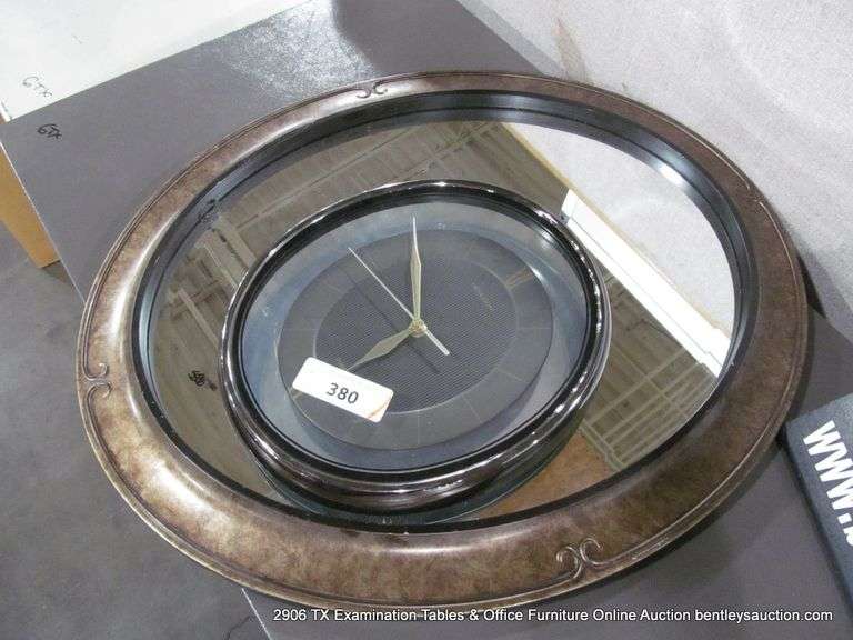 LOT 2: WALL MIRROR & WALL CLOCK