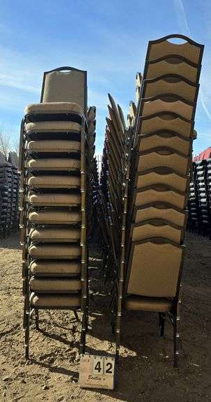 COMFORT FOAM STACKABLE CHAIRS - BROWN (24X MONEY)