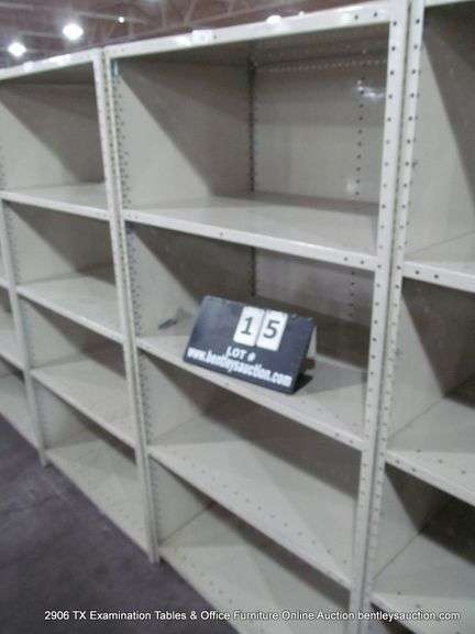 REPUBLIC 36" X 24" X 73" TAN PAINTED UPRIGHT STEEL COMMERCIAL SHELVING - 5 PANELS - BOTTOM PANEL BEN