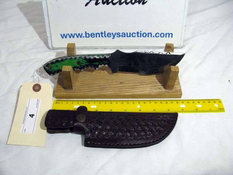 FIXED BLADE 10-1/2" TOTAL LENGTH W/ SHEATH - MULTICOLORED HANDLE