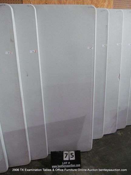 WHITE POLY FOLDING TABLE, 72" X 29-1/2"