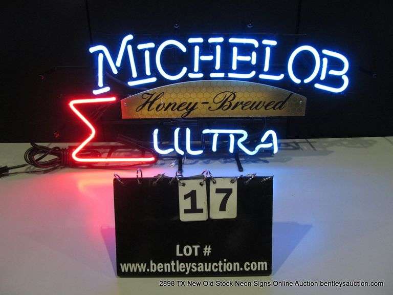 MICHELOB ULTRA HONEY BREWED PLATE, 15" X 30"