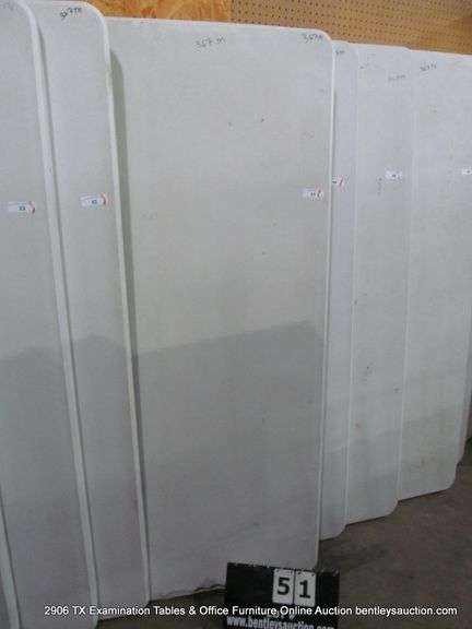 WHITE POLY FOLDING TABLE, 72" X 29-1/2"