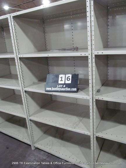 REPUBLIC 36" X 24" X 73" TAN PAINTED UPRIGHT STEEL COMMERCIAL SHELVING - 5 PANELS