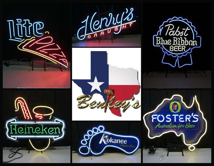 2898-TX New Old Stock Neon Signs Online Auction