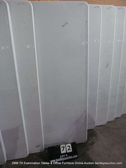 WHITE POLY FOLDING TABLE, 72" X 29-1/2"