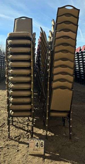 COMFORT FOAM STACKABLE CHAIRS - BROWN (24X MONEY)