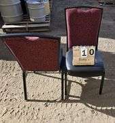 BERTOLINI METAL FRAME STACKABLE BANQUET CHAIRS - RED (24X MONEY)