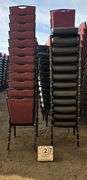 BERTOLINI METAL FRAME STACKABLE BANQUET CHAIRS - RED (24X MONEY)