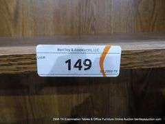 MEDIUM STAINED 5-LEVEL STORAGE SHELF, 28" X 12" X 71"