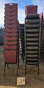 BERTOLINI METAL FRAME STACKABLE BANQUET CHAIRS - RED (24X MONEY)
