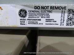 GE HOUSEHOLD MICROWAVE OVEN, MODEL: PEB7226DF2BB