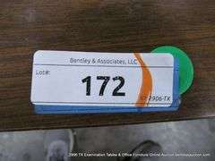 DARK STAINED WOODEN MID-CENTURY OFFICE DESK W/ 2 STORAGE DRAWERS, 66" X 30" X 29-1/4"