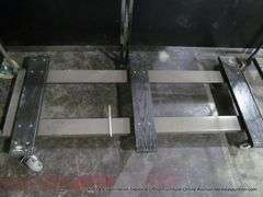 FOLDING TABLE CART, WOODEN, (BROKEN CASTERS)