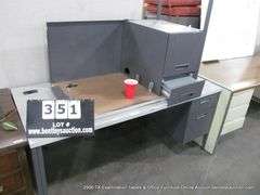 OFFICE DESK W/ LEFT HAND RETURN & 4 DRAWERS