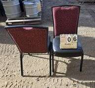 BERTOLINI METAL FRAME STACKABLE BANQUET CHAIRS - RED (24X MONEY)