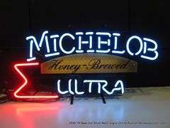 MICHELOB ULTRA HONEY BREWED PLATE, 15" X 30"