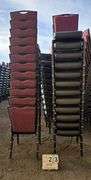 BERTOLINI METAL FRAME STACKABLE BANQUET CHAIRS - RED (24X MONEY)