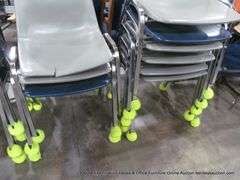 19- METAL FRAME POLY CLASSROOM CHAIRS - 19 X MONEY