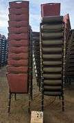 BERTOLINI METAL FRAME STACKABLE BANQUET CHAIRS - RED (24X MONEY)