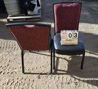 BERTOLINI METAL FRAME STACKABLE BANQUET CHAIRS - RED (24X MONEY)