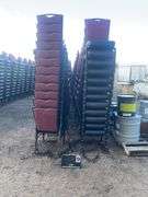 BERTOLINI METAL FRAME STACKABLE BANQUET CHAIRS - RED (24X MONEY)