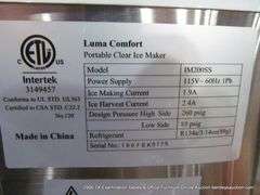 LUMA COMFORT PORTABLE CLEAR ICE MAKER