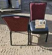 BERTOLINI METAL FRAME STACKABLE BANQUET CHAIRS - RED (24X MONEY)