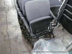 HON CUSHIONED ROLLING OFFICE CHAIRS W/ FOLD-UP SEAT - GRAY (10X MONEY)