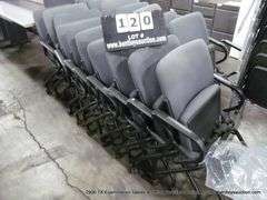 HON CUSHIONED ROLLING OFFICE CHAIRS W/ FOLD-UP SEAT - GRAY (10X MONEY)