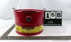 JUSTRITE 5-GALLON STEEL DRAIN CAN