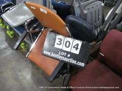 LOT 2 METAL FRAMED UPHOLSTERED SIDE CHAIRS