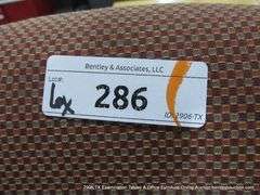 6 - ROLLING CHAIRS W/ PATTERNED UPHOLSTERY, 6 X MONEY