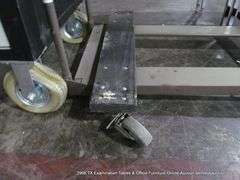 FOLDING TABLE CART, WOODEN, (BROKEN CASTERS)