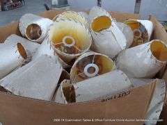 Lot 7: 7 GAYLORDS OF IRONWORKS WALL MOUNT LIGHT FIXTURES & CREAM SOUTHWEST DESIGN SHADES