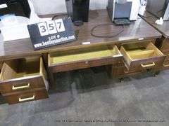 OFFICE WOODEN DESK, 6 DRAWER, 60" X 30" X 30"