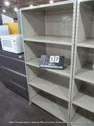 REPUBLIC 36" X 24" X 73" TAN PAINTED UPRIGHT STEEL COMMERCIAL SHELVING - 5 PANELS