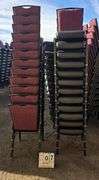 BERTOLINI METAL FRAME STACKABLE BANQUET CHAIRS - RED (24X MONEY)