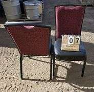 BERTOLINI METAL FRAME STACKABLE BANQUET CHAIRS - RED (24X MONEY)