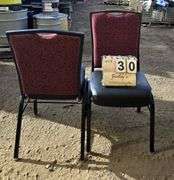 BERTOLINI METAL FRAME STACKABLE BANQUET CHAIRS - RED (24X MONEY)