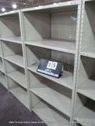 REPUBLIC 36" X 24" X 73" TAN PAINTED UPRIGHT STEEL COMMERCIAL SHELVING - 5 PANELS - BOTTOM PANEL BEN