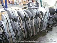 LOT: FOLDING CHAIR CART W/ 25+ CHAIRS