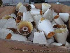 Lot 7: 7 GAYLORDS OF IRONWORKS WALL MOUNT LIGHT FIXTURES & CREAM SOUTHWEST DESIGN SHADES