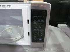 SHARP CAROUSEL STAINLESS STEEL MICROWAVE, MODEL: SMC1132CS (MISSING RUBBER FOOT)