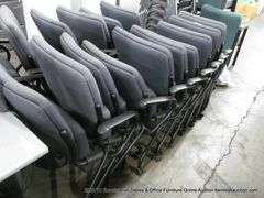 HON CUSHIONED ROLLING OFFICE CHAIRS W/ FOLD-UP SEAT - GRAY (10X MONEY)
